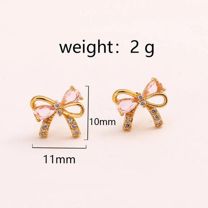 Y2K Exquisite Sweet Pink Zircon Bowknot Love Heart Chain Bracelet For Women Girls Party Birthday Jewelry Gift Good Vibrations Adult Super Store