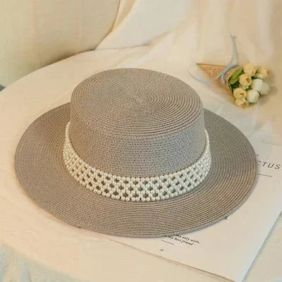 New Elegant Women's Summer Straw Hat Fashion Derby Beach Sun Hats Holiday Panama Hats Chapeu Feminino Good Vibrations