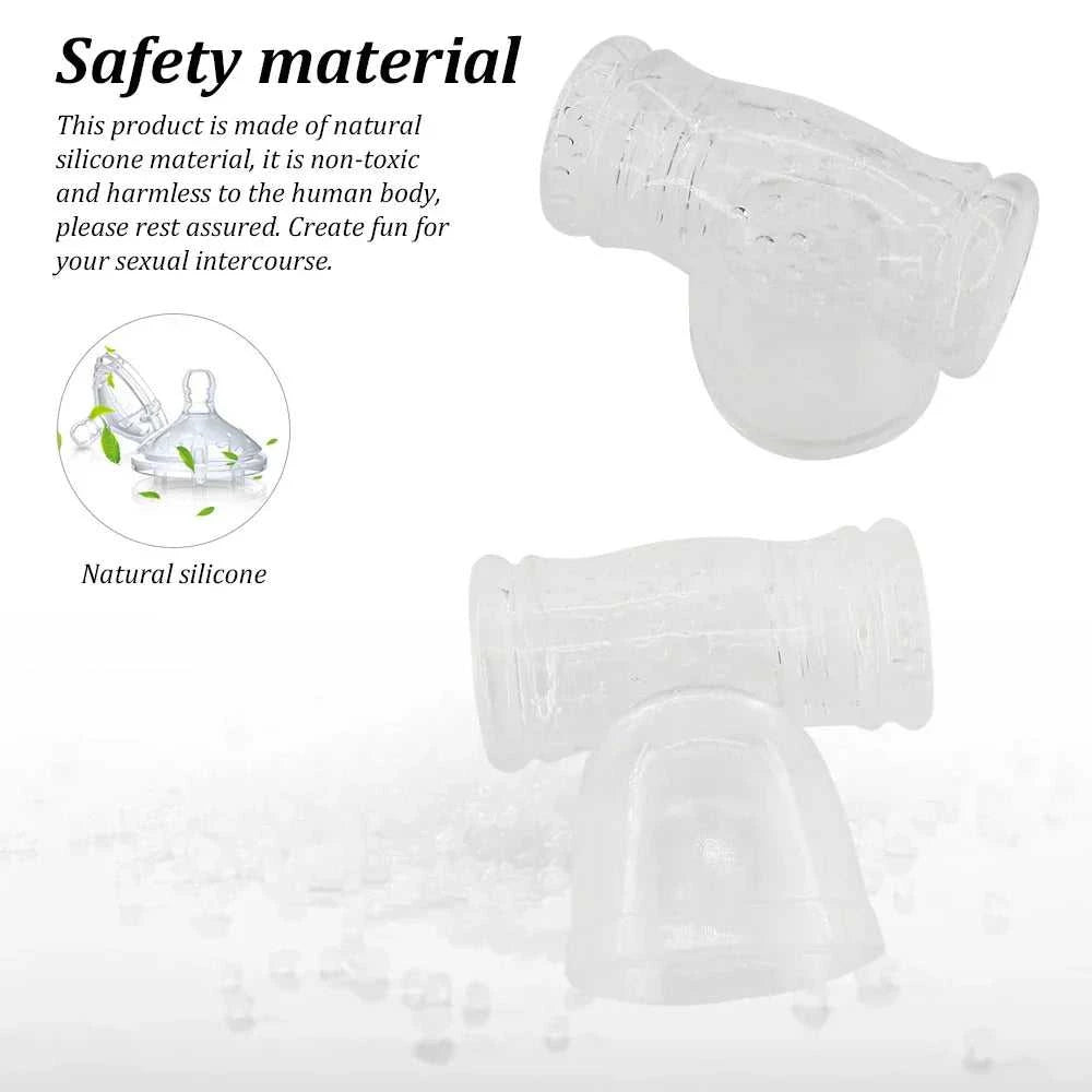 AV Vibrator Head Cap Magic Wand Attachment made of natural silicone material.
