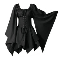 Medieval Costume Women Renaissance Medieval Dress Fairy Elf Traditional Irish Viking Costume Elf Ear for Halloween Party Good Vibrations