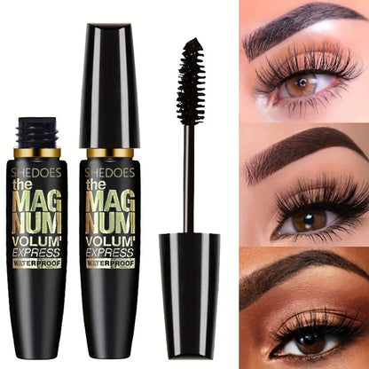 4D Black Mascara Thickening, Lengthening, Curling, Waterproof Liquid Fiber Mascara Good Vibrations