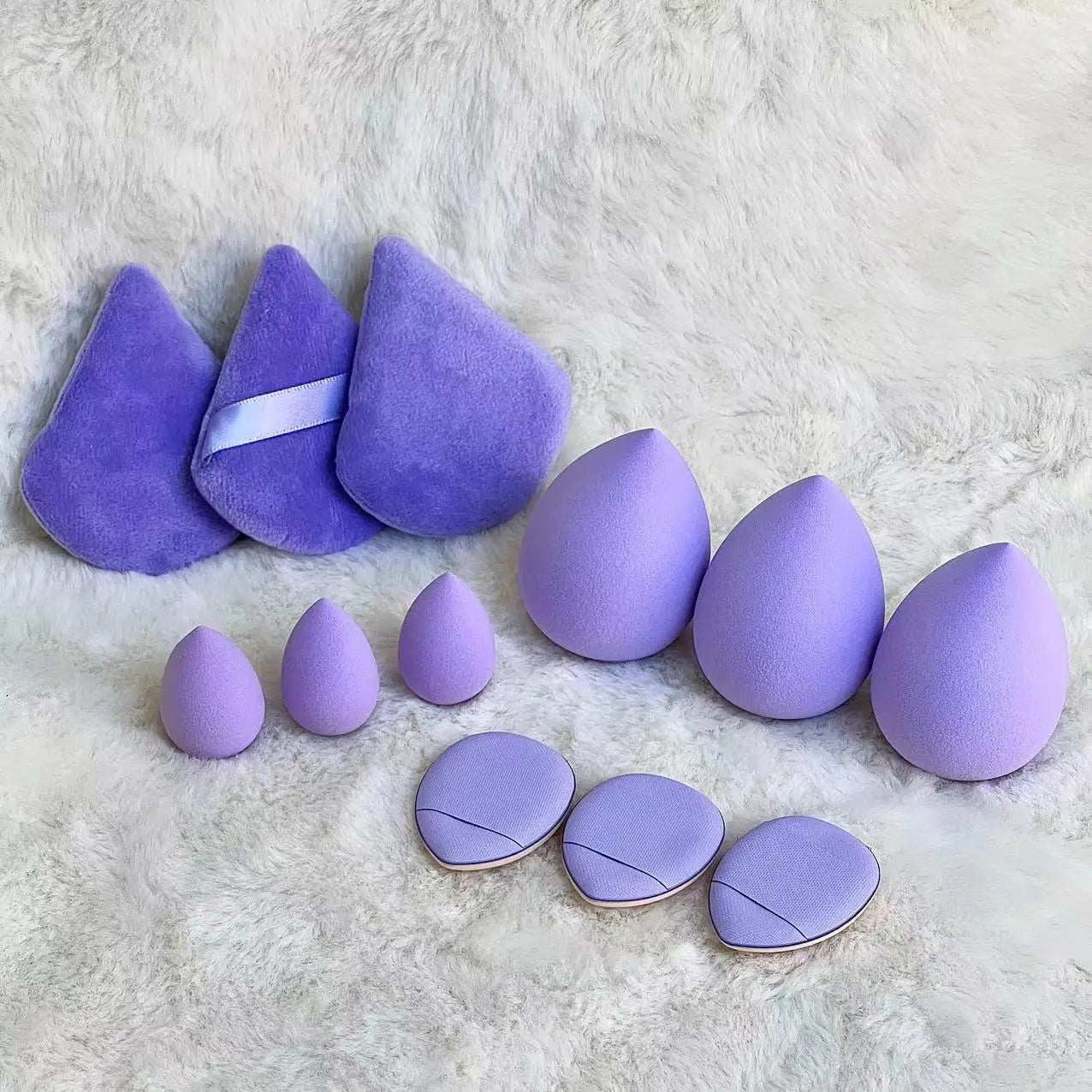 12Pcs Makeup Sponge Blender Beauty Egg Set Foundation Sponges Liquid Cream Cosmetic Puff Women Make Up Accessories Beauty Tools Good Vibrations
