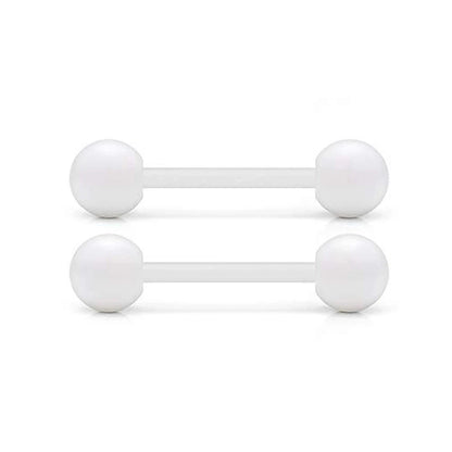 2Pcs 14G 16mm Glow In The Dark Flexible Acrylic Straight Tongue Nipple Ring Retainer Piercing Fpr Woman and Man Good Vibrations Adult Super Store