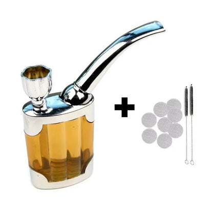 Complete set Cleanable Acrylic Smoking Pipe Fashion Microfilter Tobacco Pipe Circulation Reduce Tar Smoke filter Cigarette Tool Good Vibrations