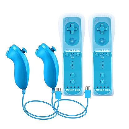 1 Set/2 Set Remote Controller with Nunchuck Controller for Wii Games Control for Wii Console Wireless Gamepad with Motion Plus Good Vibrations