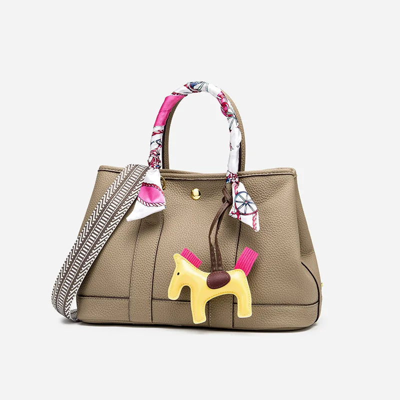 Elegant Ladies Leather Tote Bag Luxury Brand Women's Crossbody Shoulder Bag Fashionable Designer Inspired Handbags Good Vibrations