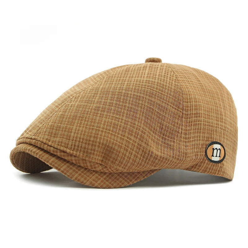 2025 New Hats for Men and Women Wearing British Retro Beret Hat Fashion Casual Berets Caps for Women Solid Color Adjustable Cap Good Vibrations