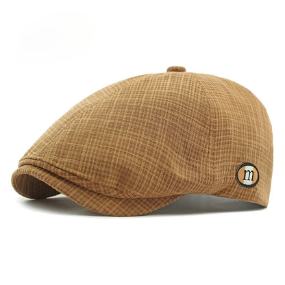 2025 New Hats for Men and Women Wearing British Retro Beret Hat Fashion Casual Berets Caps for Women Solid Color Adjustable Cap Good Vibrations
