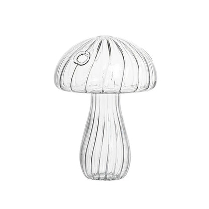 Transparent Jelly Color Mushroom Glass Vase Aromatherapy Bottle Home Small Vase Hydroponic Flower Pot Simple Table Decoration Good Vibrations