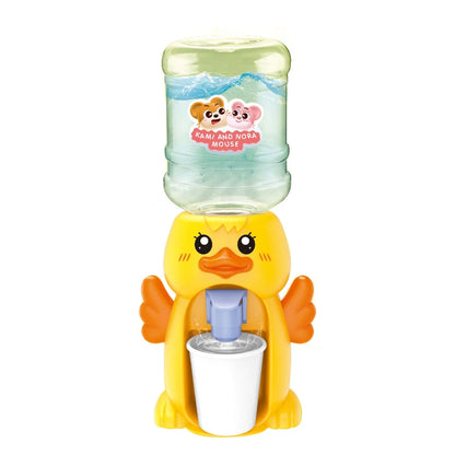 Kids Mini Dual Water Dispenser Toy Cute Water Juice Milk Drinking Fountain Simulation Kitchen Toys for Boys Girls Gift Good Vibrations