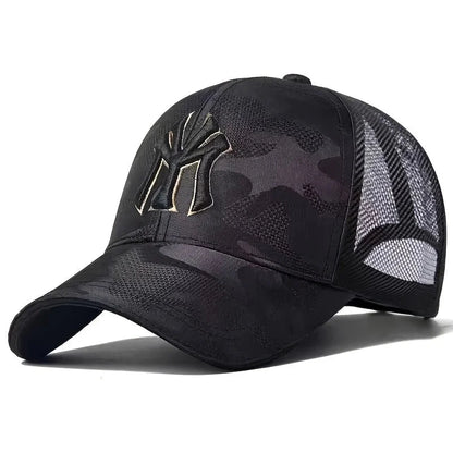 Fashion Letter Embroidery Camouflage Baseball Hats Spring and Autumn Outdoor Adjustable Casual Hats Sunscreen Hat Good Vibrations