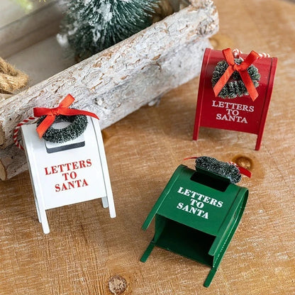 Christmas Iron Mail Box Pendant Christmas Tree Decoration Desktop Landscape Festival Atmosphere Decoration Good Vibrations