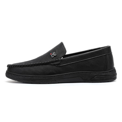 High Quality Breathable Formal Mens Dress Shoes Italian Mens Loafers Luxury Brand Leather Men Casual Shoes Slip-on Driving Shoes Good Vibrations