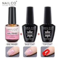NAILCO 15ml Top Coat Base Coat Gel Nail Primer Gel Remover Nail Art Semi Permanent Lacquer Varnish Hybrid Nail Supplies Good Vibrations