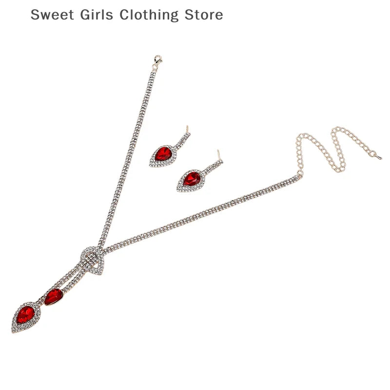 Fashion Necklace Earrings Set Dress Accessories Necklace Earrings Jewelry Set Wedding Dress Up Accessories Party Holiday Gift Good Vibrations Adult Super Store