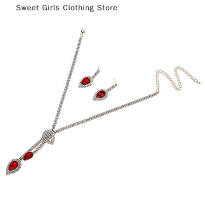 Fashion Necklace Earrings Set Dress Accessories Necklace Earrings Jewelry Set Wedding Dress Up Accessories Party Holiday Gift Good Vibrations Adult Super Store