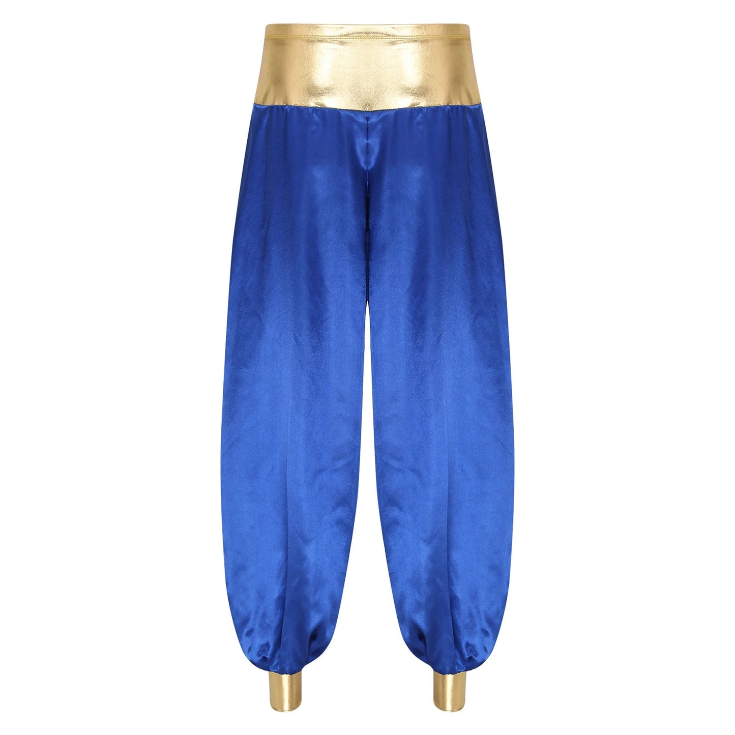 Halloween Men Arabian Indian Prince Cosplay Costume Stain Shiny Harem Trousers Arab Costume Carnival Dress Up Lantern Long Pants Good Vibrations