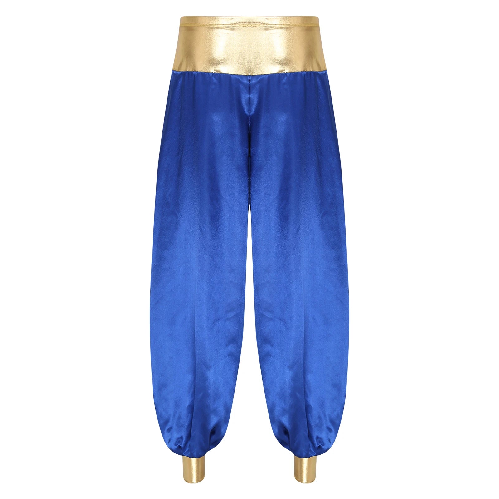 Halloween Men Arabian Indian Prince Cosplay Costume Stain Shiny Harem Trousers Arab Costume Carnival Dress Up Lantern Long Pants Good Vibrations