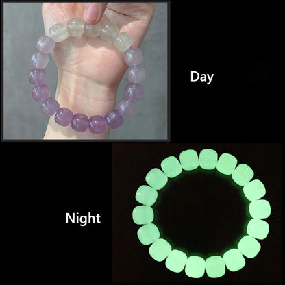 Luminous Bracelets For Women Men Fluorescent Natural Stone Bracelet Night Light Glowing Beads Bangle Fashion Jewelry Couple Gift Good Vibrations