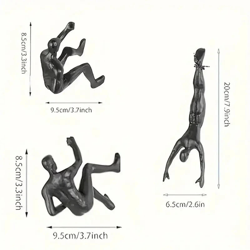 Retro Climbing Man Series Statue Wall Decoration Unique Touch Creative Climbing Statue Pendant Party Decoration Good Vibrations