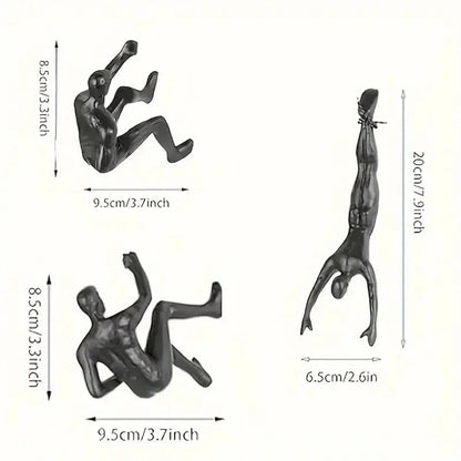 Retro Climbing Man Series Statue Wall Decoration Unique Touch Creative Climbing Statue Pendant Party Decoration Good Vibrations