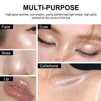 1 PC White Pearlescent Glitter Eyeshadow Palette - Waterproof and Long-lasting, Multi-purpose Eyeshadow Palette for Eyes, Lips a Good Vibrations