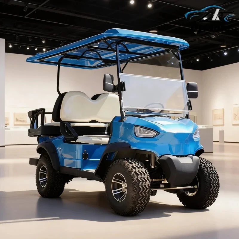 New Customized Club Car Electric Golf Cart With Foldable Rear Seat Adult Ranch Electric Four-Wheeler Electric Car For Adults Good Vibrations