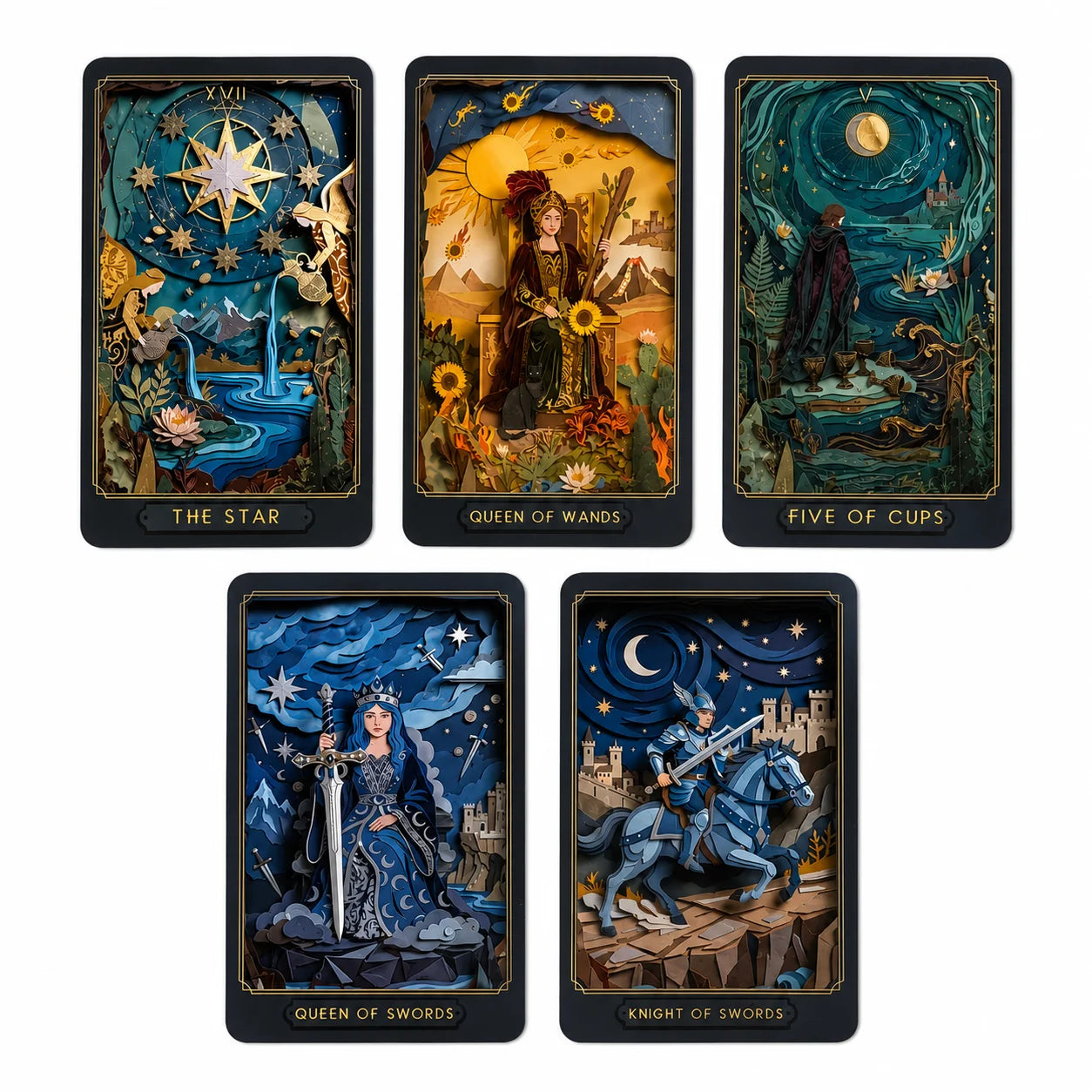 The Gilded Age Tarot | 78 Paper-Cut Art Cards | Includes a Guide, Suitable for Beginners and Experienced Readers Good Vibrations