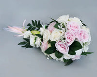 AYicuthia Realistic Wedding Bride Bouquet Hand Tied Flower Decoration Holiday Party Supplies Roses Wedding Flowers Good Vibrations