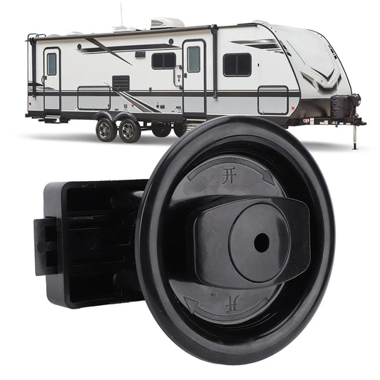RV Bathroom Door Lock Versatile RV Toilet Door  Rotating Knob Screw Fixing Sturdy for Motorhome Trailer for Yachts Boats Good Vibrations