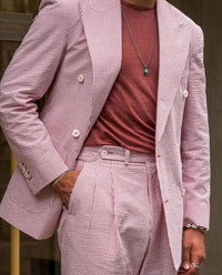 Men's Striped Suit Two Piece Suit Elegant Fashion Suit Business Casual Work Wear Party Dress Men's Commuter Wear Men's Clothing Good Vibrations