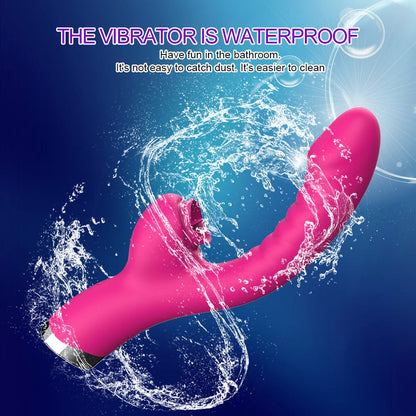 Tongue Licking Vibrator 2 In 1 Adult Women Sex Toys Dildos Vibrators Clitoris Stimulator With 20 Speeds Vibrators Sex Product Good Vibrations