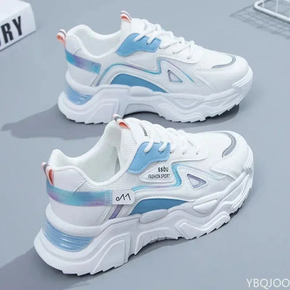2023 Sneakers Women Platform Flat Shoes Woman Shoes Green Casual Trainers Ladies Chunky Sneakers Women Shoes Good Vibrations
