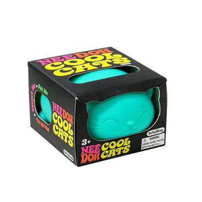 Needoh Funky Pups Cool Cats Flour Filled Quick Rebound Squishy Toy Stress Relief Fidget Squeeze Toy Mood Calming Leisure Relax Good Vibrations