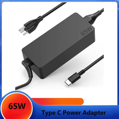 Laptop Charger Adapter Type C Power Adapter 65W 20V 3.25A USB C for Lenovo ThinkPad Hp Chromebook Yoga Huawei Xiaomi ASUS ﻿ Good Vibrations