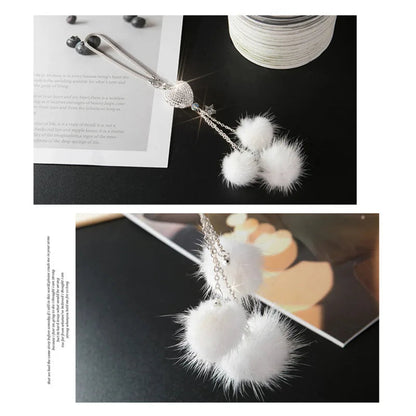 Fashion Diamond Car Accessorie Bling Hairball Pendant Auto Rearview Mirror Pendant Birthday Gift Auto Decoraction Ornaments Good Vibrations