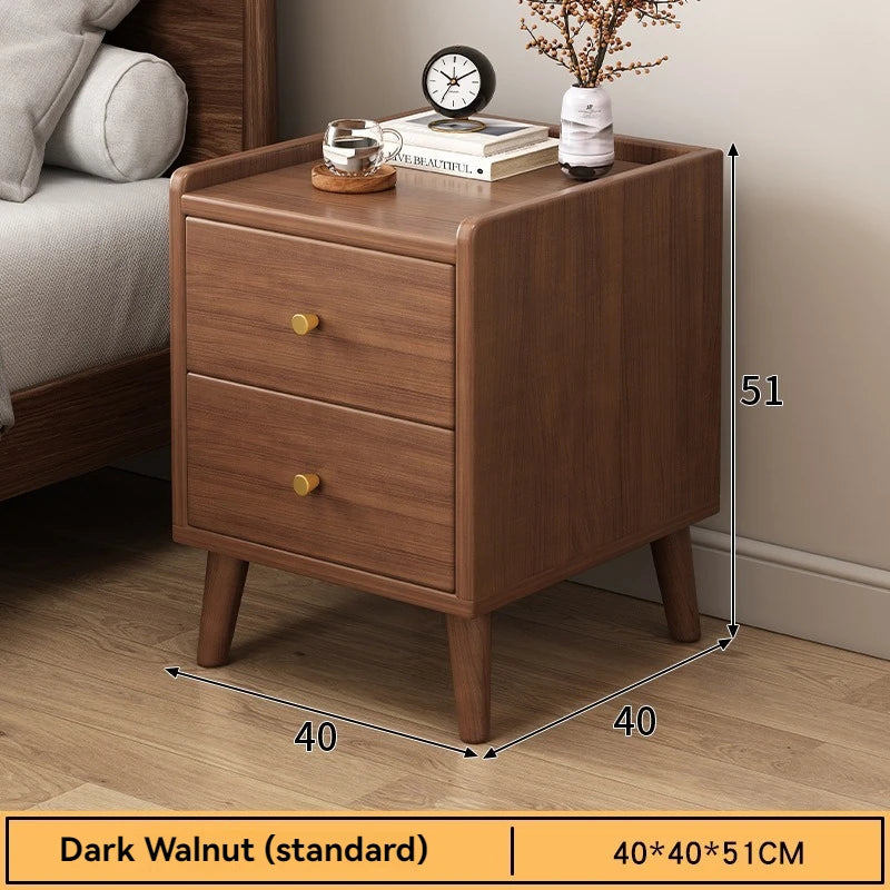 Bedside cabinet, household small bedroom storage, narrow cabinet, mini storage shelf, solid wood color, multi-purpose storage Good Vibrations