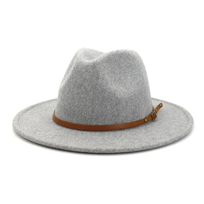 fedora hats for men and women couples jazz hats autumn and winter multicolor fashion wild warm flat brimmed hat Good Vibrations