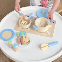 Wooden Toy Play House Early Education Simulation Kitchen Children Cooking Toys Gift Good Vibrations