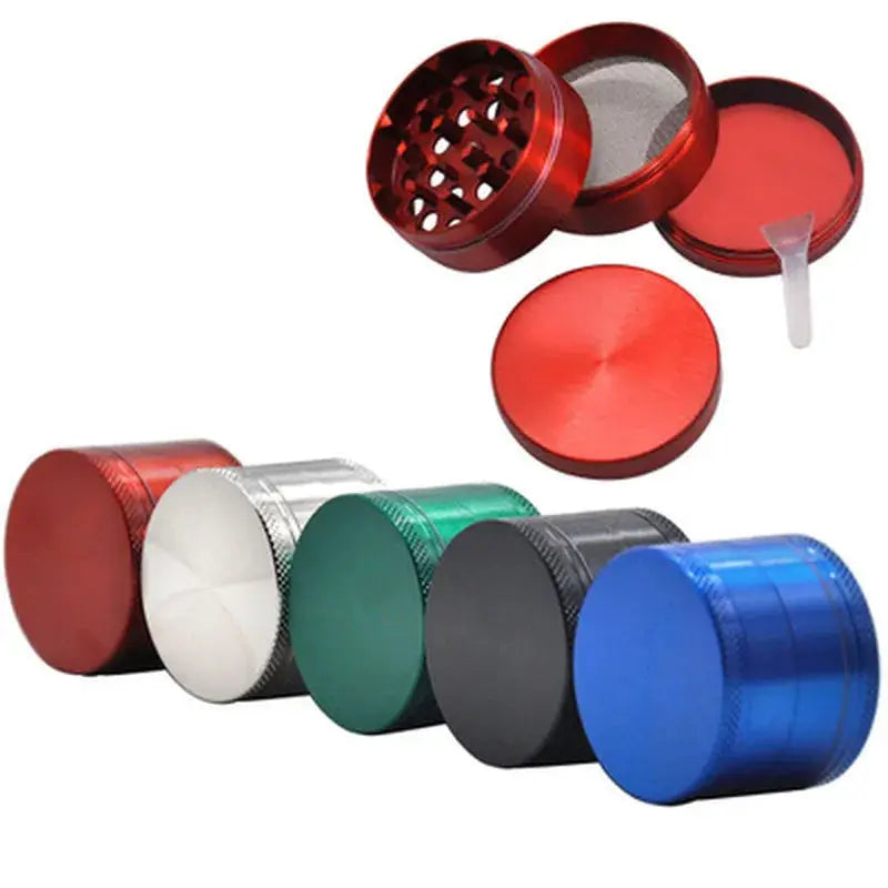 40mm 4 layers metal zinc alloy tobacco herbal grinder in five colors.