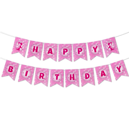 Pink Girls Party Disposable Tableware Paper Plate Cup Napkin Princess Kids Girl Birthday Party Decor Baby Shower Decor Supplies Good Vibrations