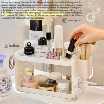 Multi-functional 3-tier Desktop Organizer, Desktop Shelf, Hole Board, Pen Holder Office Desk Organizer, Desk Desk Organizer Good Vibrations