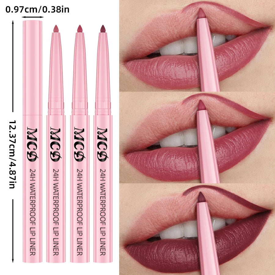 1PC Waterproof Matte Lip Liner Contours Lips in Shades Sexy Red Lipstick Natural Color Lip Makeup Hydrating Lip Cosmetic Gifts Good Vibrations