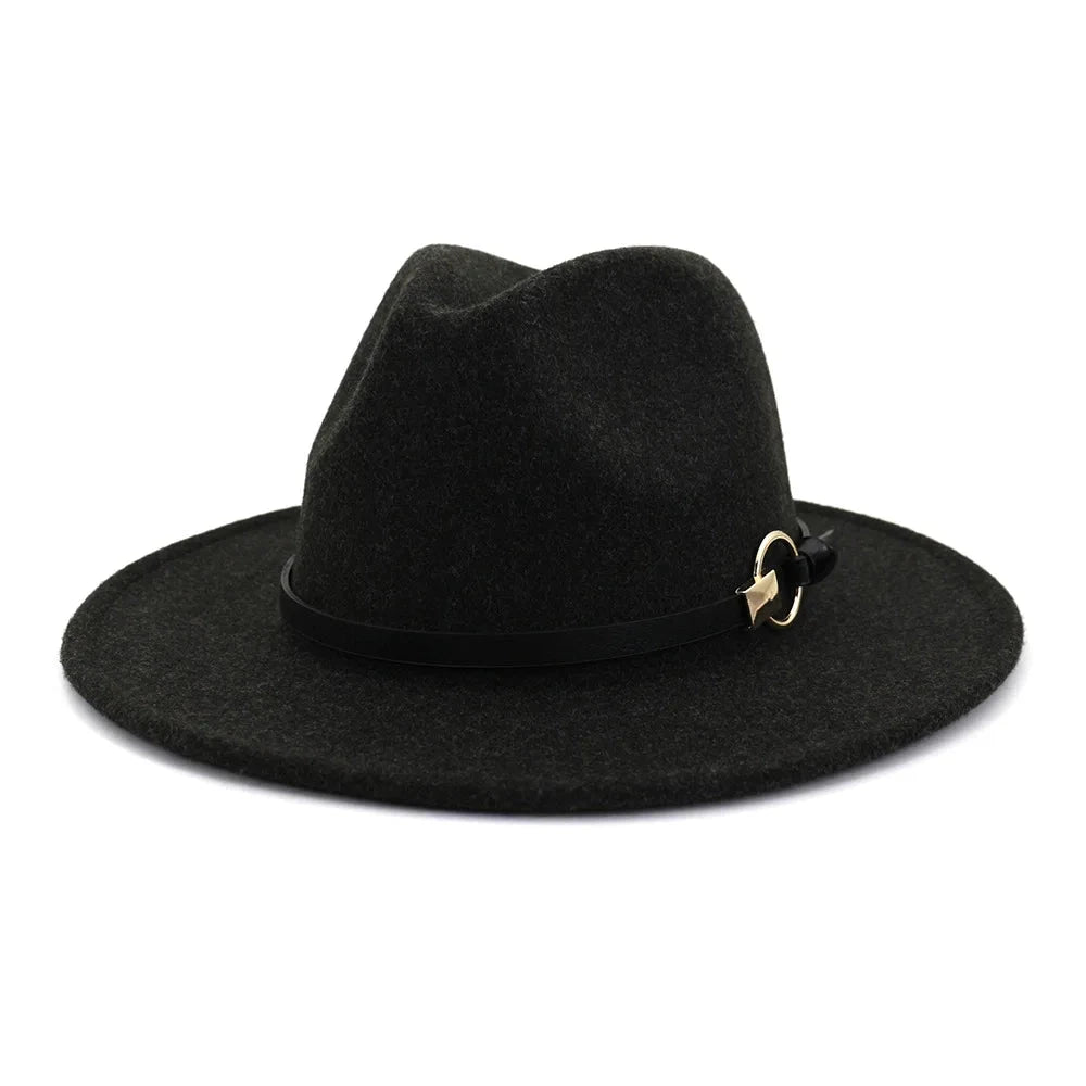 fedora hats for men and women couples jazz hats autumn and winter multicolor fashion wild warm flat brimmed hat Good Vibrations