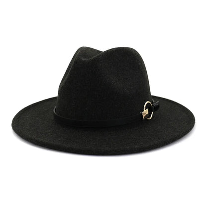 fedora hats for men and women couples jazz hats autumn and winter multicolor fashion wild warm flat brimmed hat Good Vibrations