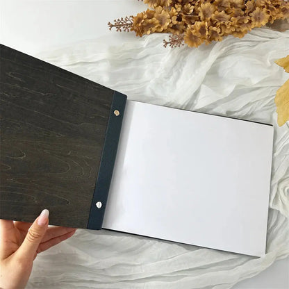 Personalized Guest Book Wedding Album Memory Wooden Adventure Rustic Unique Photo Album For Custom Name Marriage Wedding Gift Good Vibrations