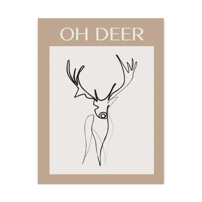 Christmas Tree Santa Claus Snowman Reindeer Posters Prints Canvas Printing Wall Art Pictures for Holiday Living Room Home Decor Good Vibrations