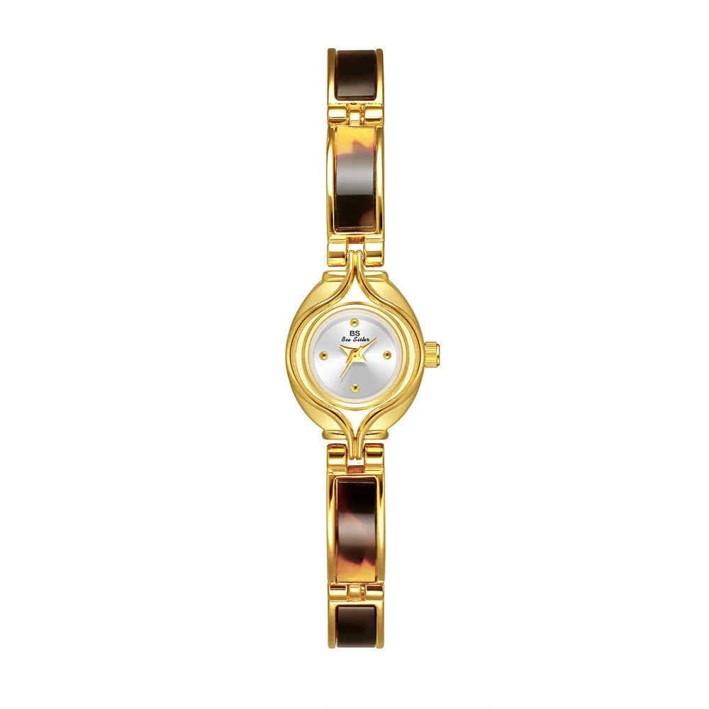 Fashion Vintage Watch For Women Luxury Elegant Quartz Resin Bracelet Retro Casual Wristwatches Beautiful Gifts Watches Female Good Vibrations
