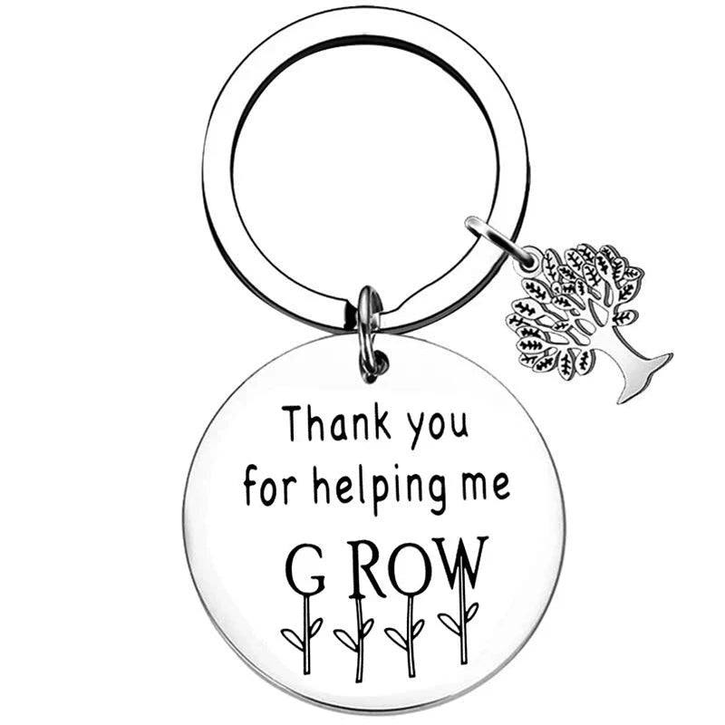 New Teacher Appreciation Gift Keychain Pendant  Graduation Key Chains Keyrings Gift Teachers Plant Seeds That Grow Forever Good Vibrations