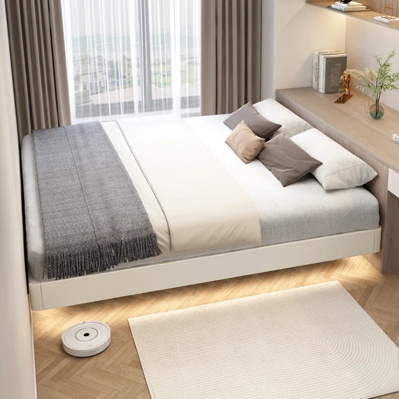 Individual Double Bed Frames Nordic Modern Minimalist Twin Double Bed Bases Wood Sleeping Luxury Cama Queen Size Hotel Furniture Good Vibrations